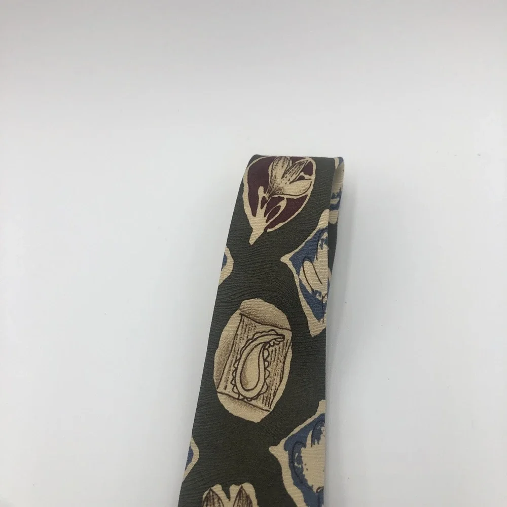 Omaggio by‎ Robert Talbot Men's 100% Pure Silk Neck Tie Green Fall Colors Italy